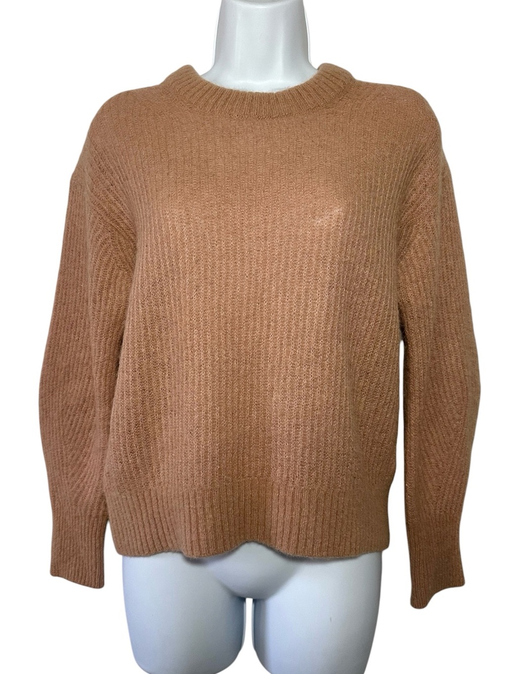 Everlane Women’s Camel The Cocoon Alpaca Wool Crew Neck Sweater- Size XS
